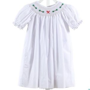The Beaufort Bonnet Company White Smocked Christmas Dress